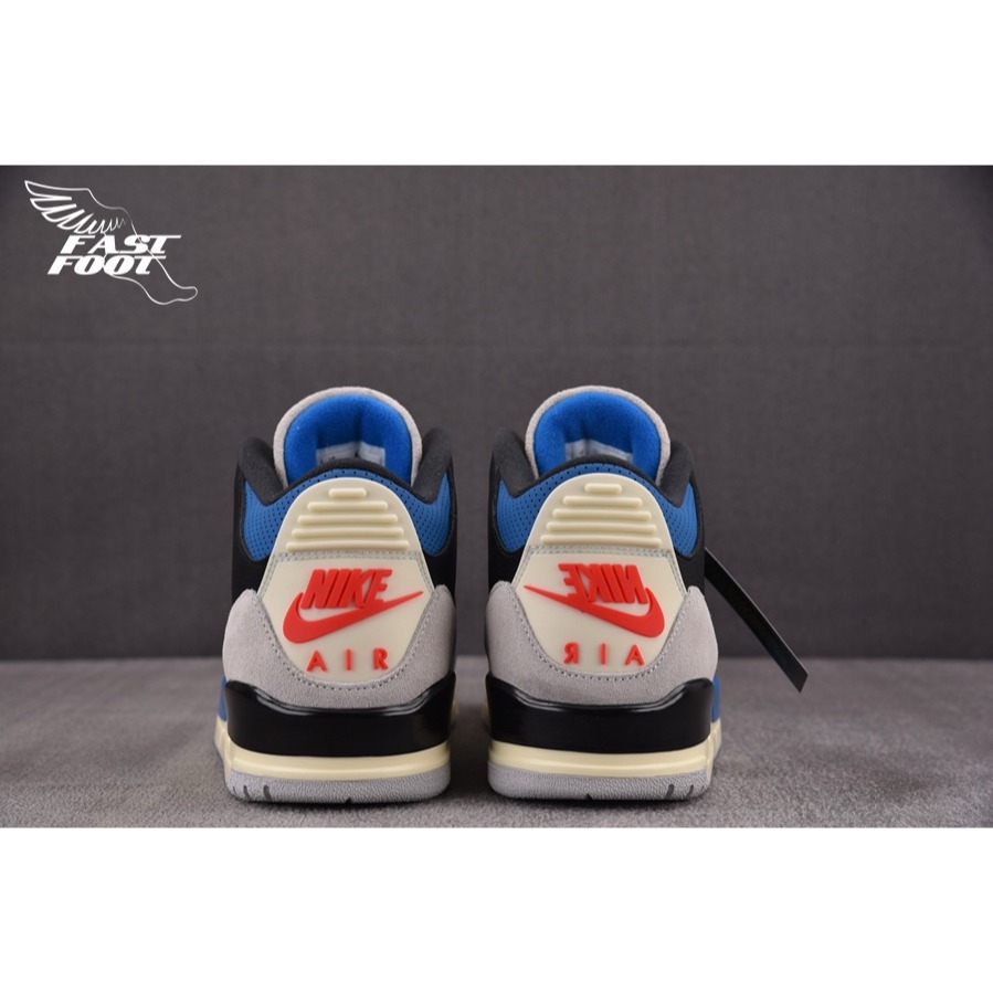 快腳🔎 NIKE AIR JORDAN  AJ3 反轉 NIKE AIR LOGO 麂皮黑藍  IB8967-004-細節圖8