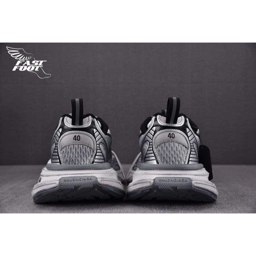快腳🔎 BALENCIAGA 3XL 老爹鞋 做舊 白灰銀 WHITE SILVER-細節圖10