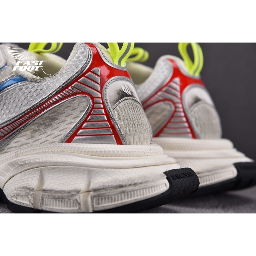 快腳🔎 BALENCIAGA 3XL 老爹鞋 做舊 紅藍粉 PRYNNE PEACH PINK-細節圖8