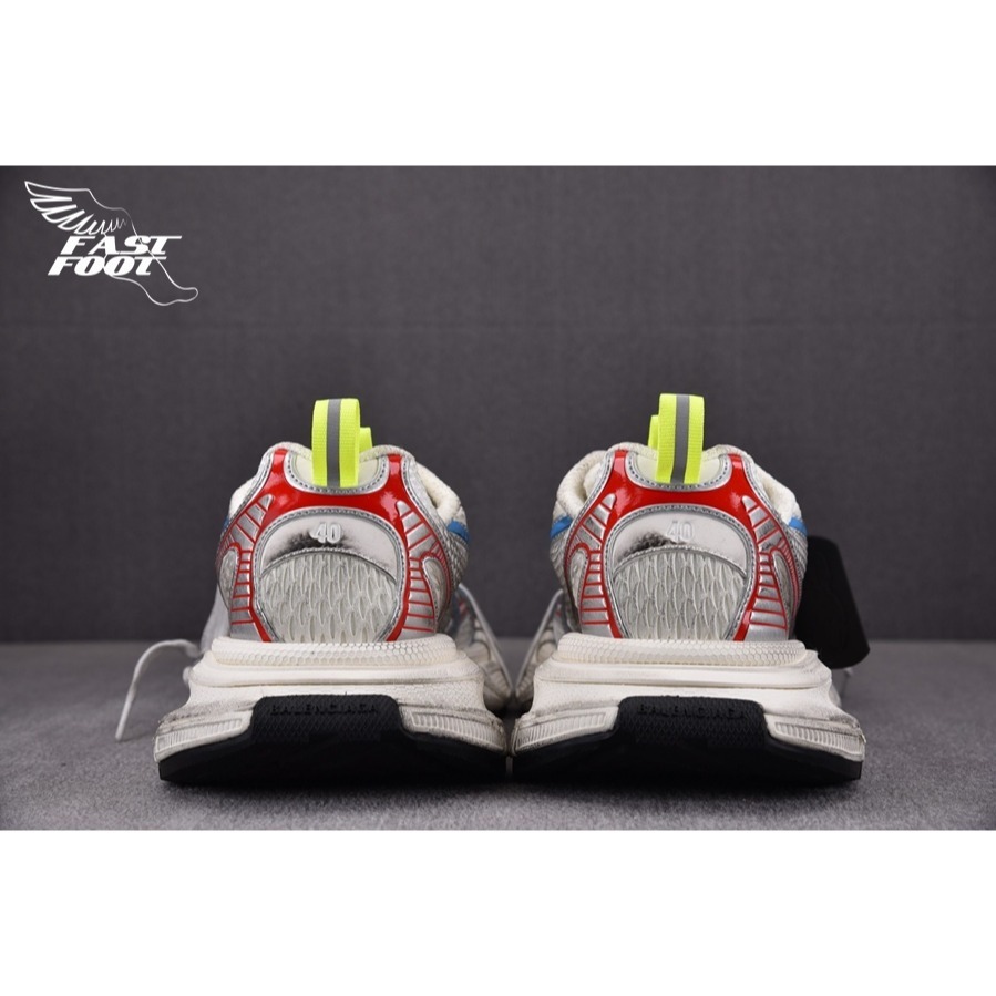 快腳🔎 BALENCIAGA 3XL 老爹鞋 做舊 紅藍粉 PRYNNE PEACH PINK-細節圖9