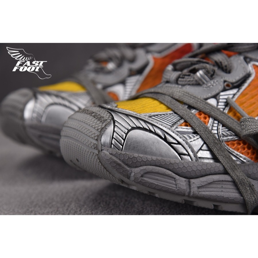 快腳🔎 BALENCIAGA 3XL 老爹鞋 做舊 火焰橘 RED ORANGE BLAK-細節圖5