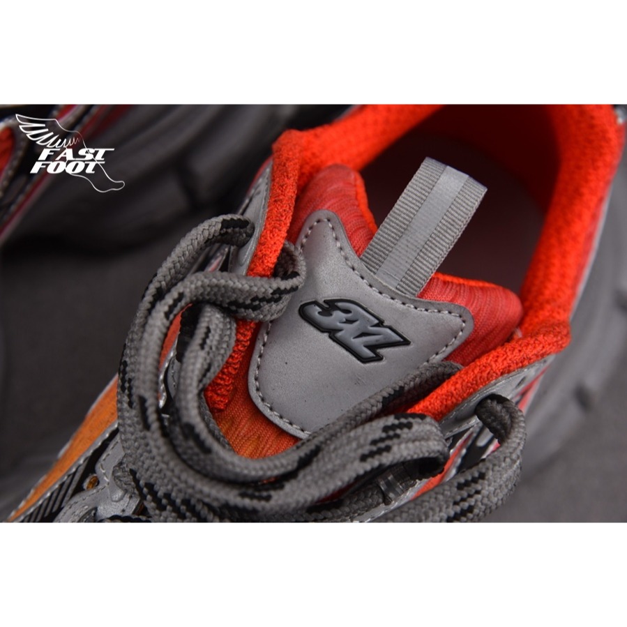 快腳🔎 BALENCIAGA 3XL 老爹鞋 做舊 火焰橘 RED ORANGE BLAK-細節圖6