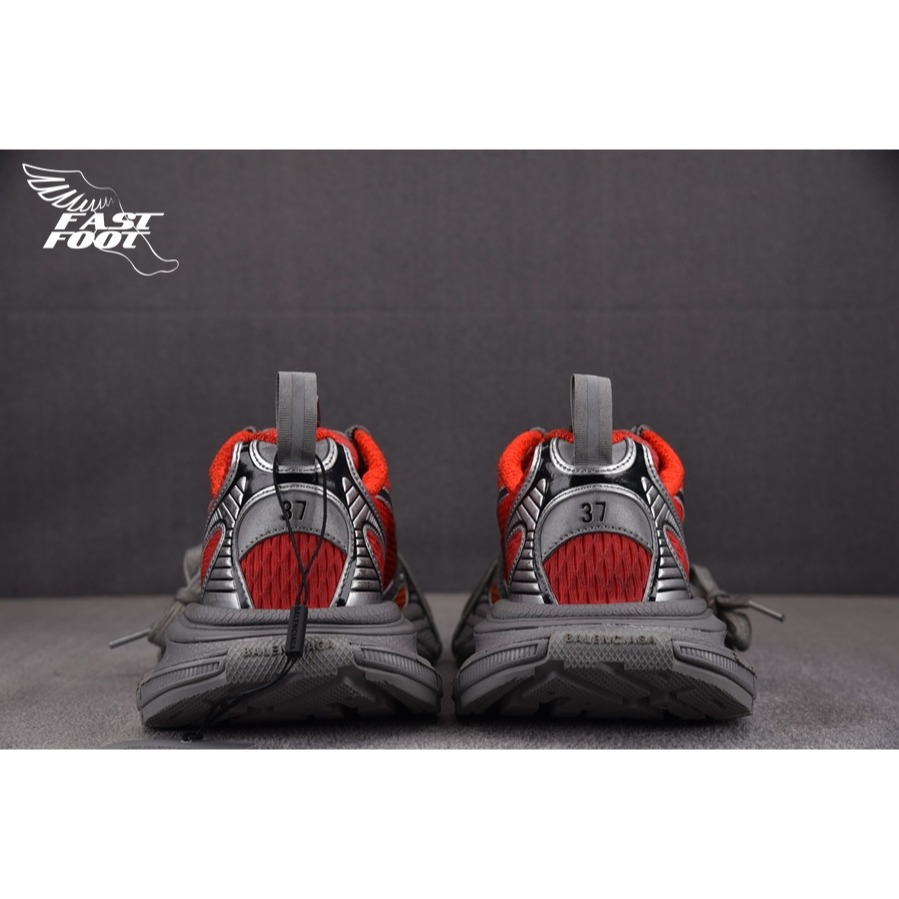 快腳🔎 BALENCIAGA 3XL 老爹鞋 做舊 火焰橘 RED ORANGE BLAK-細節圖9