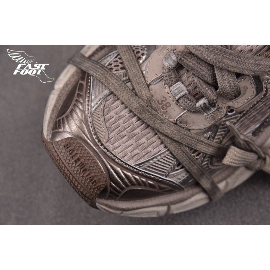 快腳🔎 BALENCIAGA 3XL 老爹鞋 做舊 深灰褐 TAUPE MIX-細節圖4