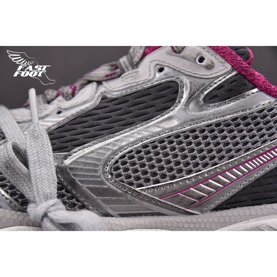 快腳🔎 BALENCIAGA 3XL 老爹鞋 做舊 灰粉銀 GRY MIX WHITE PINK-細節圖7