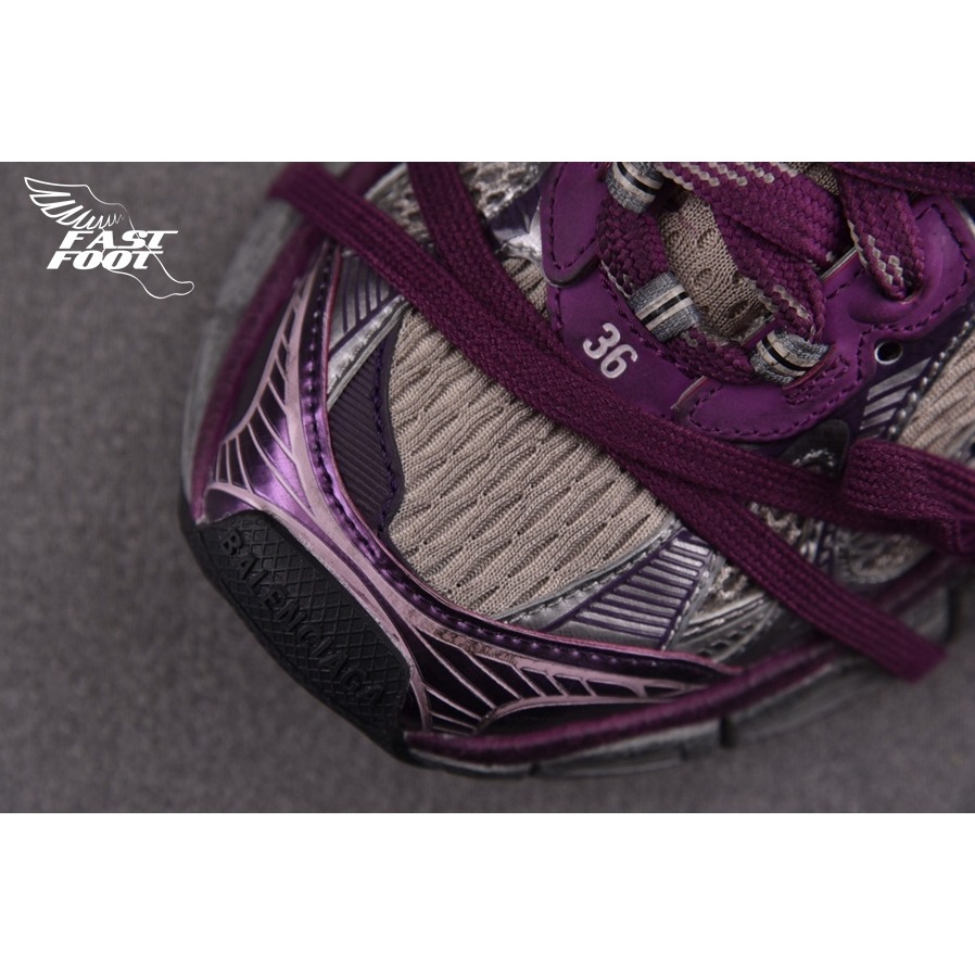 快腳🔎 BALENCIAGA 3XL 老爹鞋 做舊 灰紫銀 PURPLE GREY-細節圖4