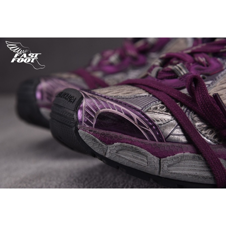 快腳🔎 BALENCIAGA 3XL 老爹鞋 做舊 灰紫銀 PURPLE GREY-細節圖5