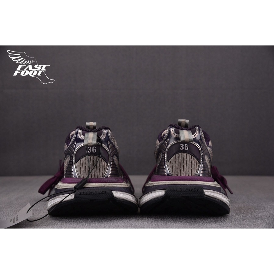 快腳🔎 BALENCIAGA 3XL 老爹鞋 做舊 灰紫銀 PURPLE GREY-細節圖9