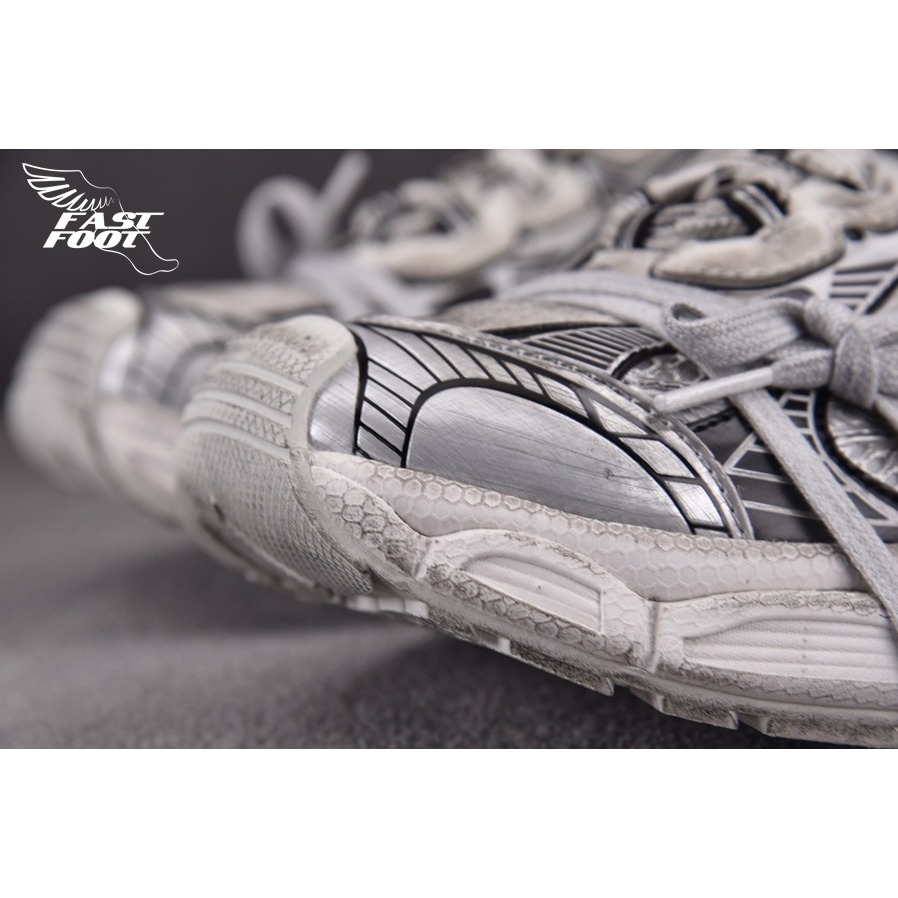 快腳🔎 BALENCIAGA 3XL 老爹鞋 做舊 白黑銀 EGGSHELL BLACK-細節圖5