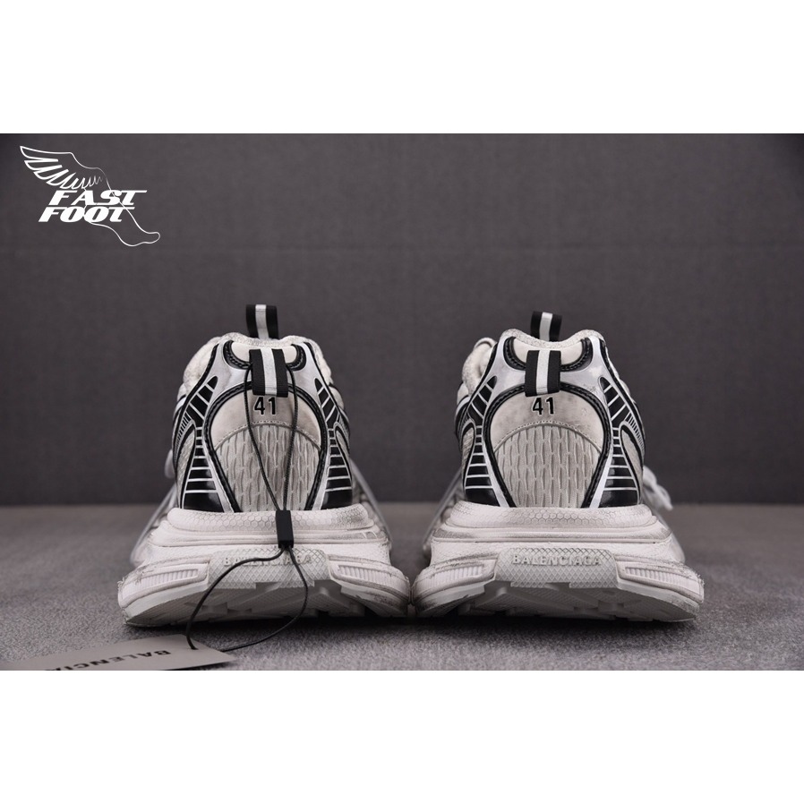 快腳🔎 BALENCIAGA 3XL 老爹鞋 做舊 白黑銀 EGGSHELL BLACK-細節圖9