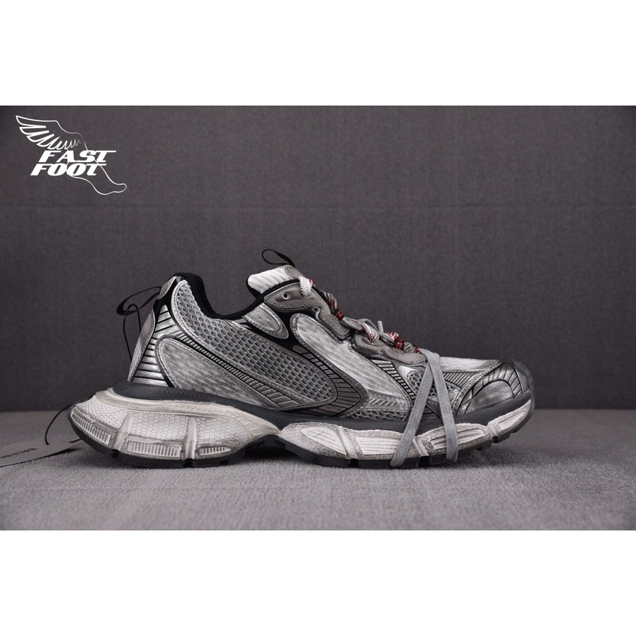 快腳🔎 BALENCIAGA 3XL 老爹鞋 灰紅銀 GREY WHITE RED-細節圖2