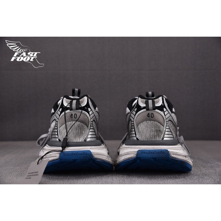 快腳🔎 BALENCIAGA 3XL 老爹鞋 做舊 白灰藍 GREY WHITE BLUE-細節圖8