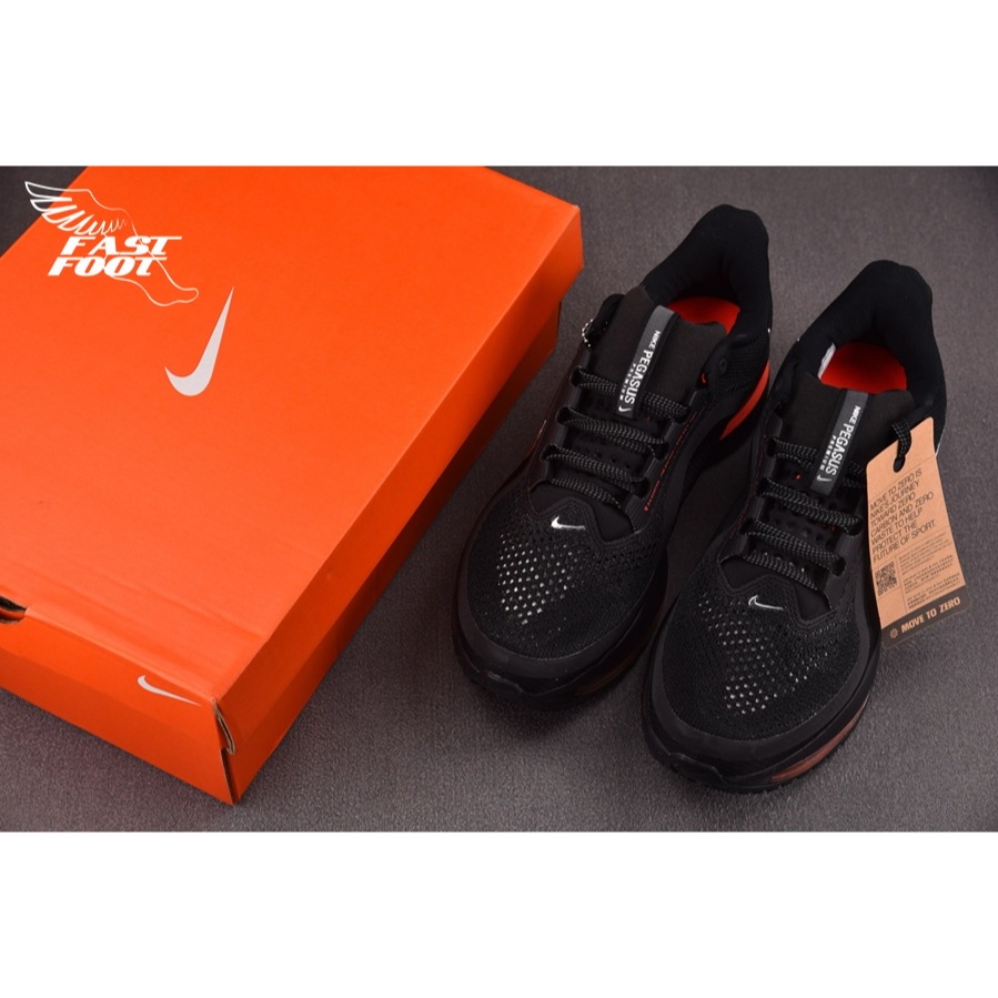 快腳🔎 NIKE PEGASUS PREMIUM 氣墊鞋 黑橘銀鉤 男鞋 HQ2592-003-細節圖3