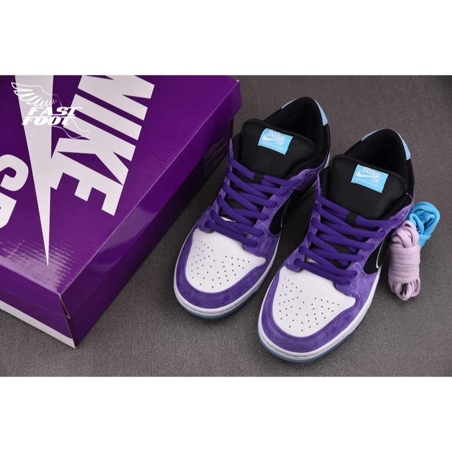 快腳🔎 Hayley Wilson x Nike SB Dunk 麂皮黑紫冰底 男鞋 HJ0513-500-細節圖3