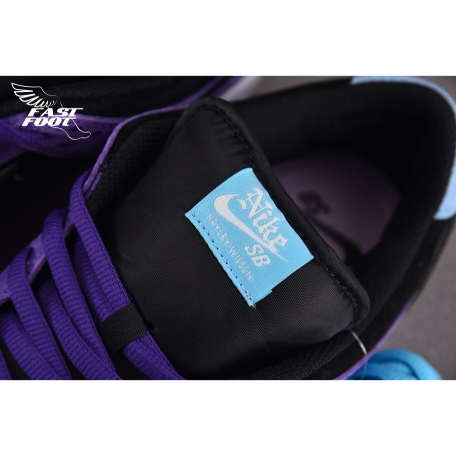 快腳🔎 Hayley Wilson x Nike SB Dunk 麂皮黑紫冰底 男鞋 HJ0513-500-細節圖6