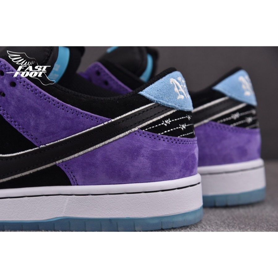 快腳🔎 Hayley Wilson x Nike SB Dunk 麂皮黑紫冰底 男鞋 HJ0513-500-細節圖8