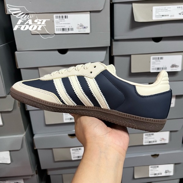 快腳🔎 ADIDAS SAMBA OG  男女鞋 短毛 麂皮 藏青藍 德訓鞋 特殊皮革 IG1968-細節圖2