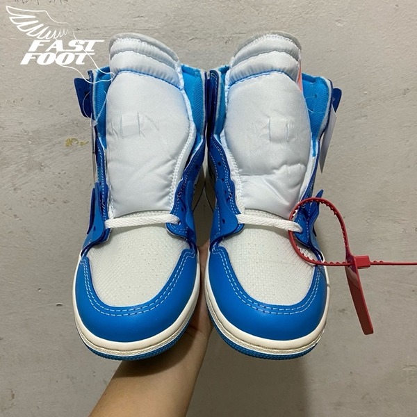 快腳🔎 Air Jordan 1 x Off-White UNC 北卡藍 聯名 AQ0818-148-細節圖2
