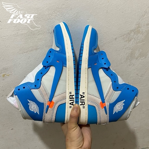 快腳🔎 Air Jordan 1 x Off-White UNC 北卡藍 聯名 AQ0818-148-細節圖4