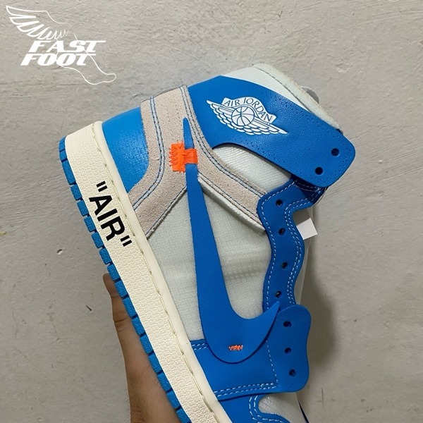 快腳🔎 Air Jordan 1 x Off-White UNC 北卡藍 聯名 AQ0818-148-細節圖6