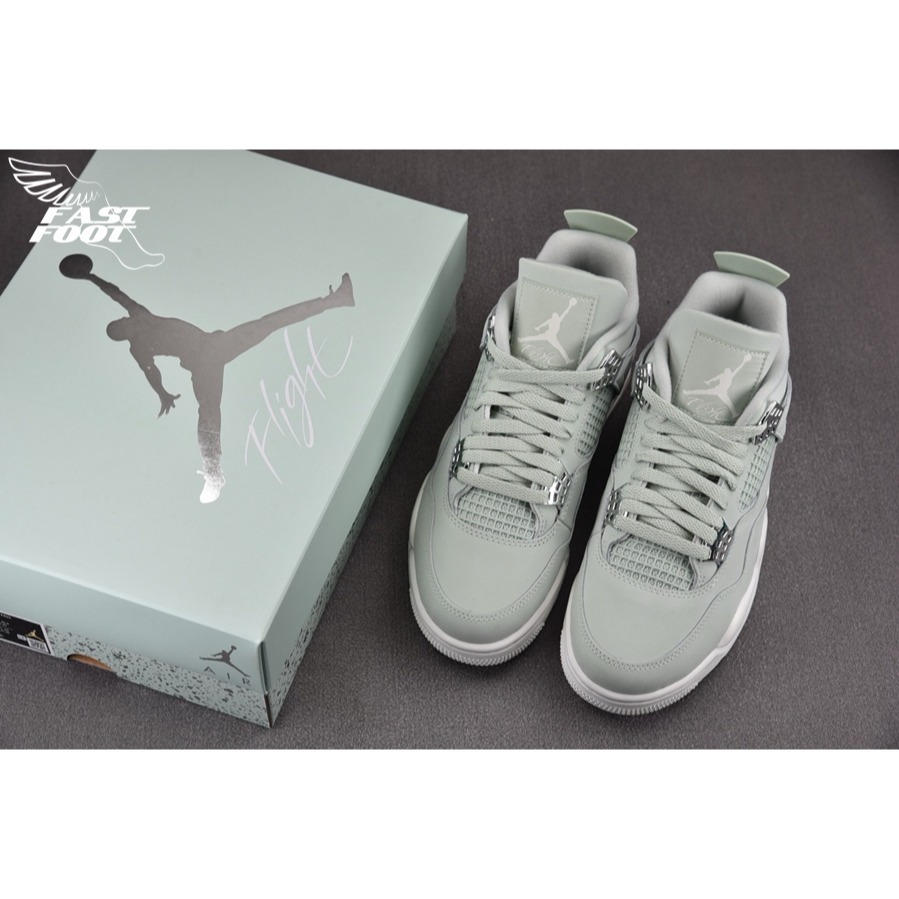 快腳🔎 Nike Wmns Air Jordan 4 Retro 男女鞋 湖水綠 HV0823-003-細節圖3
