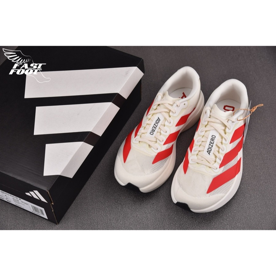 快腳🔎 adidas Adizero Evo SL  白紅 慢跑鞋 TO RUN IS TO LIVE JS1183-細節圖3