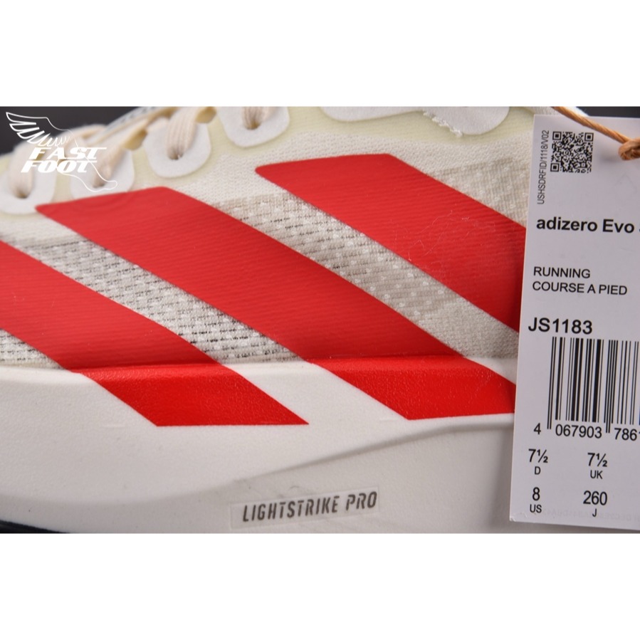 快腳🔎 adidas Adizero Evo SL  白紅 慢跑鞋 TO RUN IS TO LIVE JS1183-細節圖6