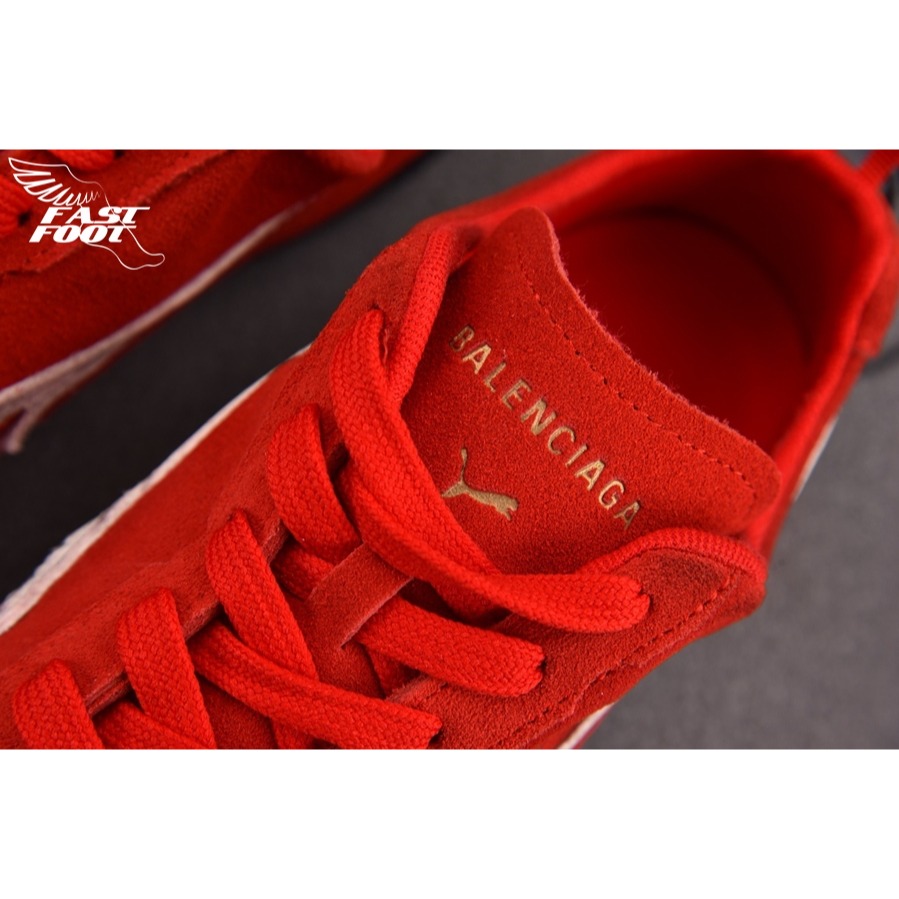 快腳🔎 Balenciaga x PUMA  Ultrasoft Speedcat 紅色 破壞 慢跑鞋-細節圖5