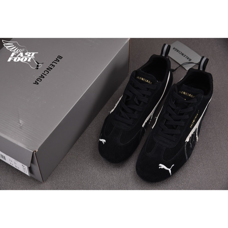 快腳🔎 Balenciaga x PUMA  Ultrasoft Speedcat 黑色 破壞 慢跑鞋-細節圖3