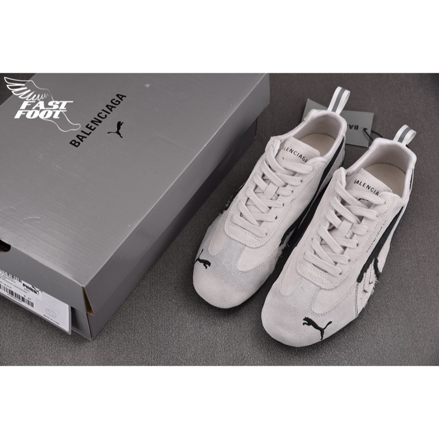 快腳🔎 Balenciaga x PUMA  Ultrasoft Speedcat 白色 破壞 慢跑鞋-細節圖3