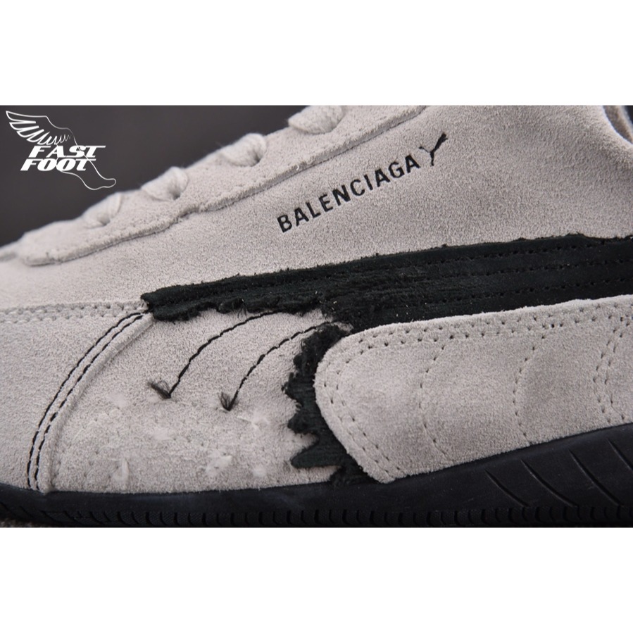 快腳🔎 Balenciaga x PUMA  Ultrasoft Speedcat 白色 破壞 慢跑鞋-細節圖6