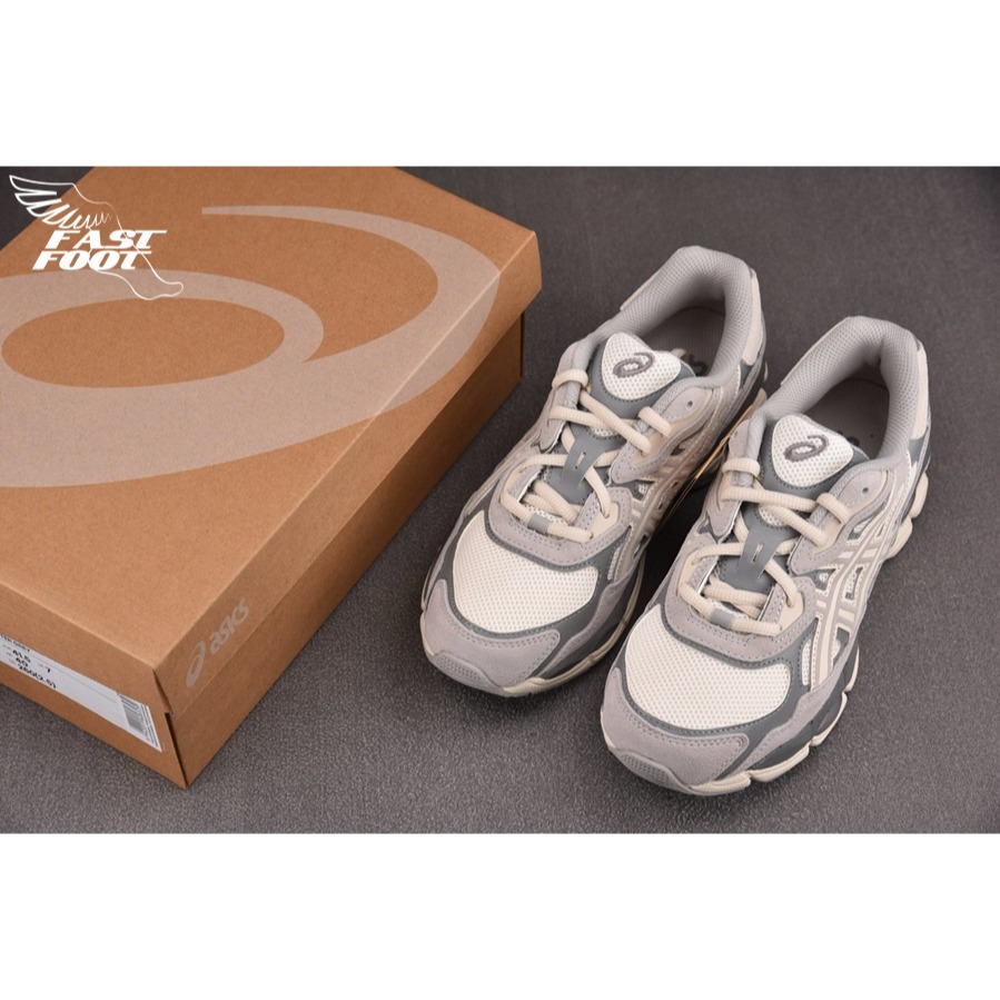 快腳🔎 ASICS GEL-NYC 灰 做舊 米白底 慢跑鞋 1201A789-103-細節圖3