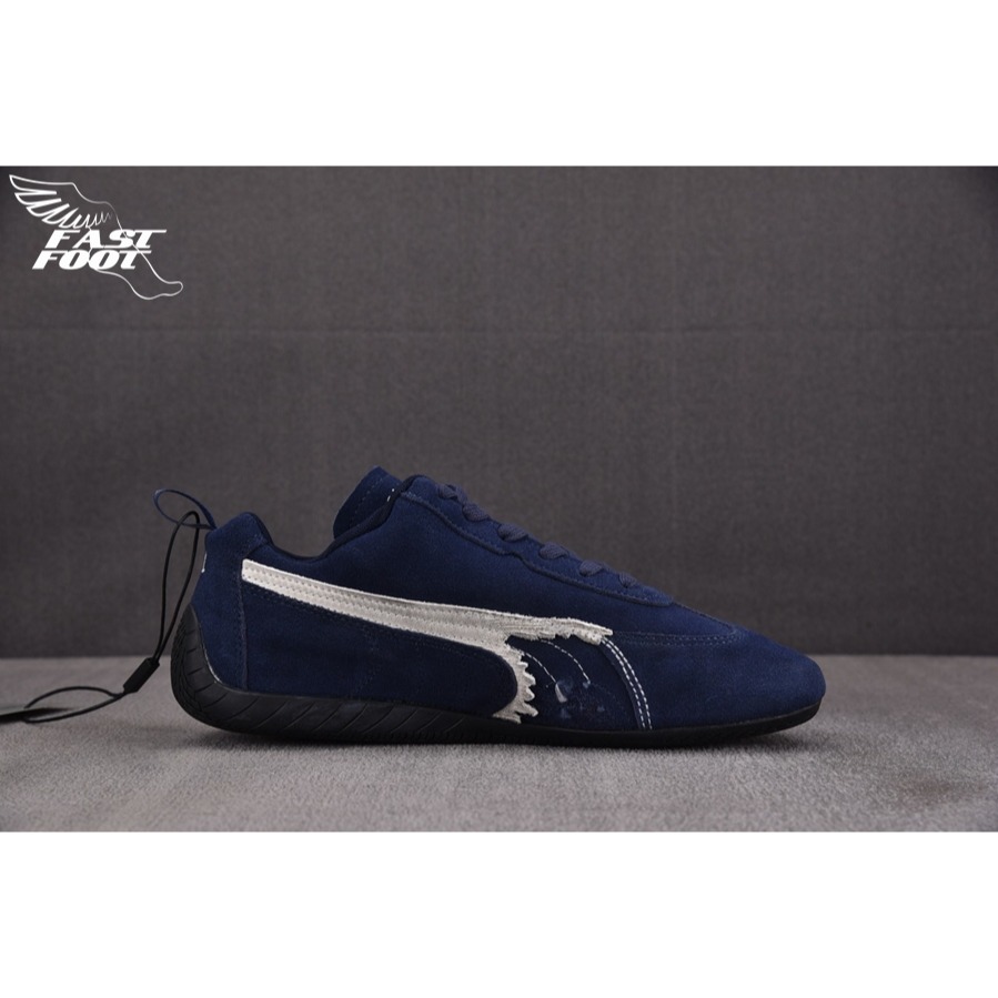 快腳🔎 Balenciaga x PUMA  Ultrasoft Speedcat 深藍 破壞 慢跑鞋-細節圖2