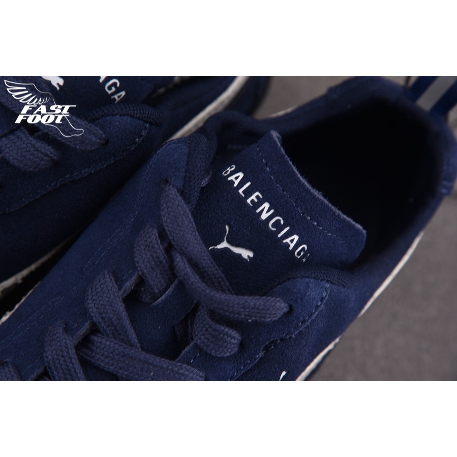 快腳🔎 Balenciaga x PUMA  Ultrasoft Speedcat 深藍 破壞 慢跑鞋-細節圖5