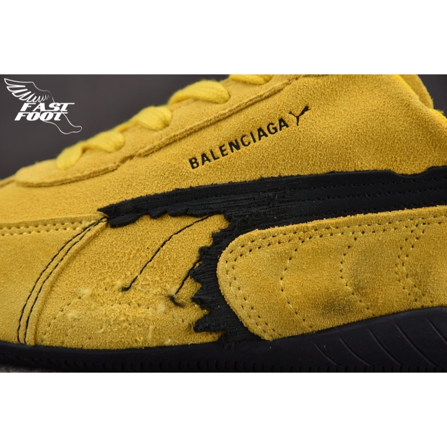 快腳🔎 Balenciaga x PUMA  Ultrasoft Speedcat 黃色 破壞 慢跑鞋-細節圖8