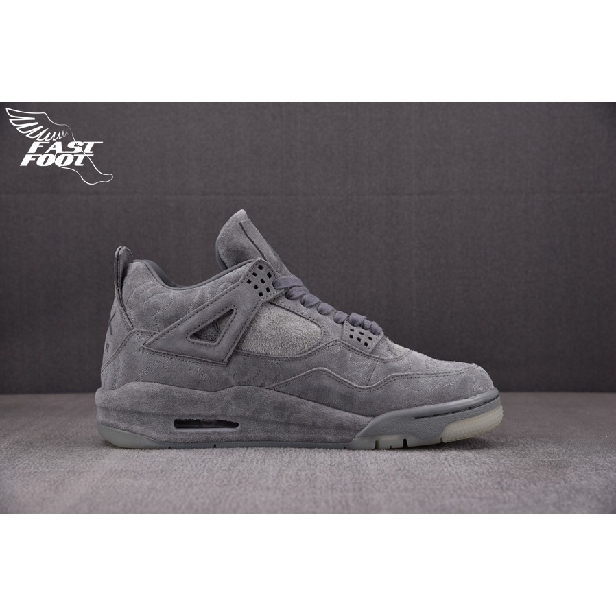 快腳🔎 Jordan 4 Retro x Kaws 聯名 灰麂皮 夜光底 930155 003 超級限定-細節圖2