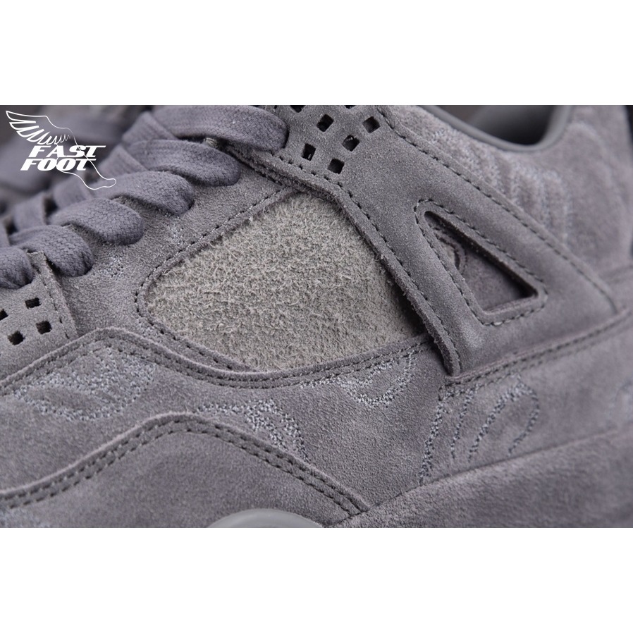 快腳🔎 Jordan 4 Retro x Kaws 聯名 灰麂皮 夜光底 930155 003 超級限定-細節圖5