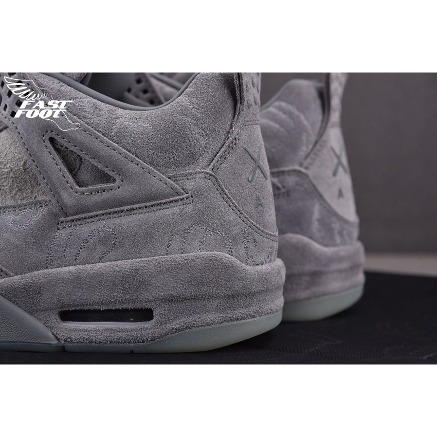 快腳🔎 Jordan 4 Retro x Kaws 聯名 灰麂皮 夜光底 930155 003 超級限定-細節圖6