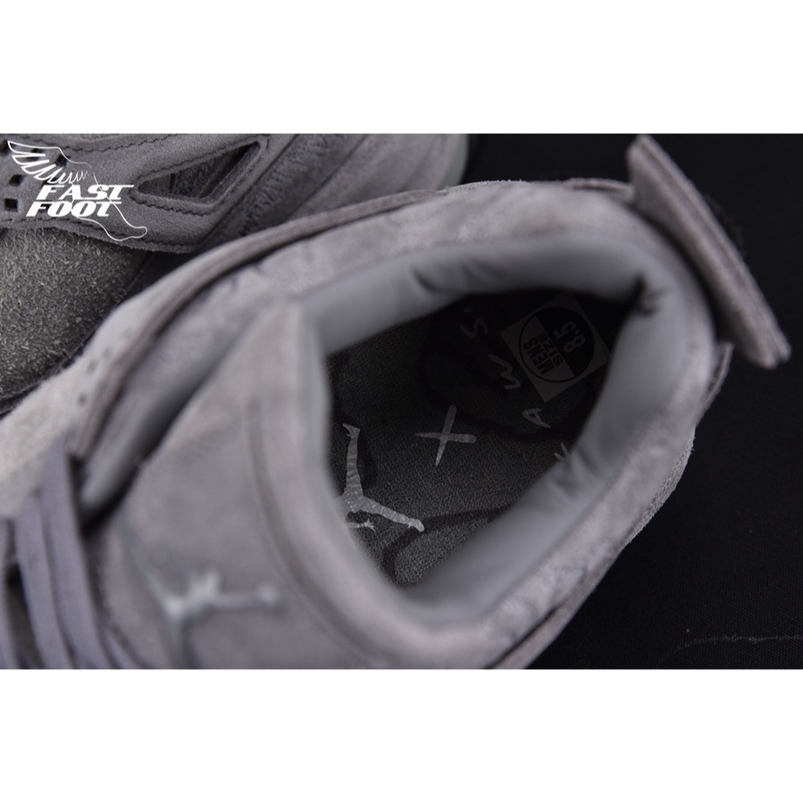 快腳🔎 Jordan 4 Retro x Kaws 聯名 灰麂皮 夜光底 930155 003 超級限定-細節圖8