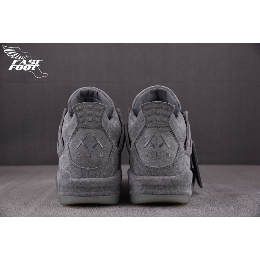 快腳🔎 Jordan 4 Retro x Kaws 聯名 灰麂皮 夜光底 930155 003 超級限定-細節圖9