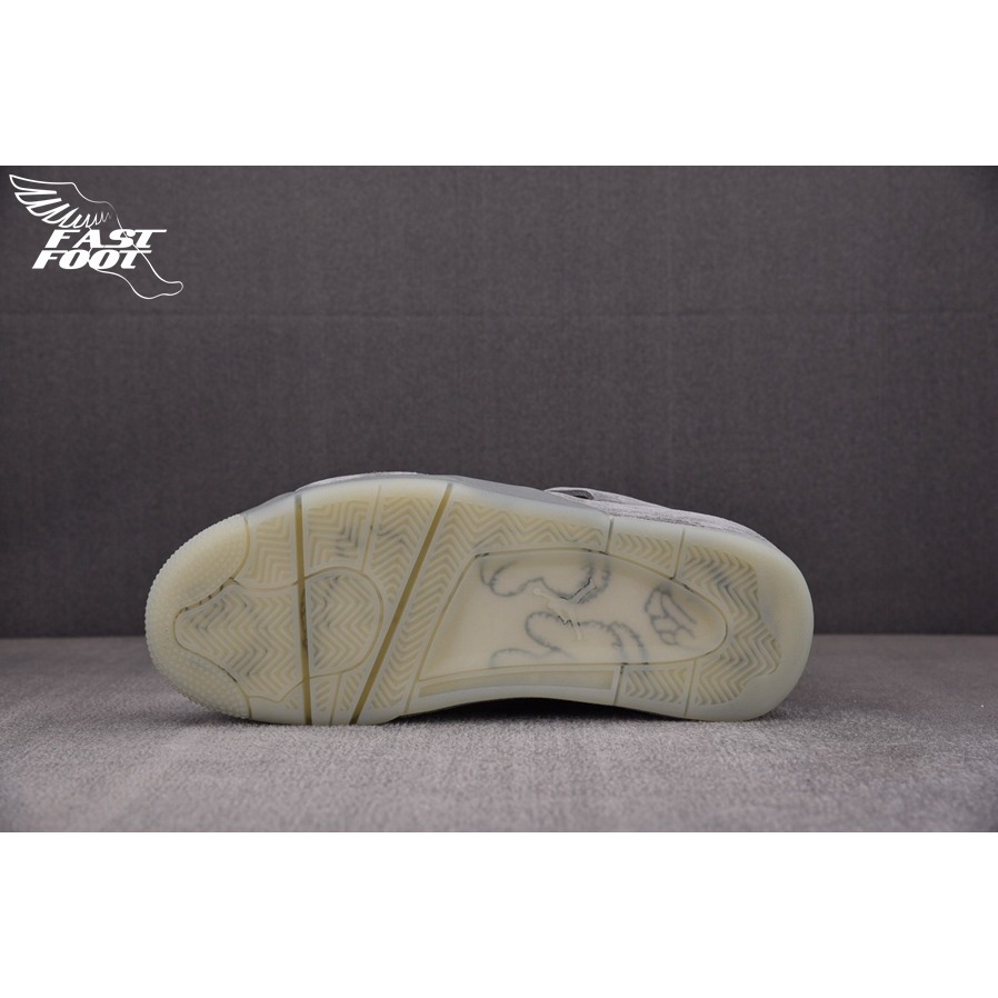 快腳🔎 Jordan 4 Retro x Kaws 聯名 灰麂皮 夜光底 930155 003 超級限定-細節圖10
