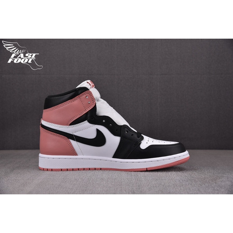 快腳🔎 Air Jordan 1 黑粉 粉色 經典 籃球鞋 男鞋 861428-101-細節圖2