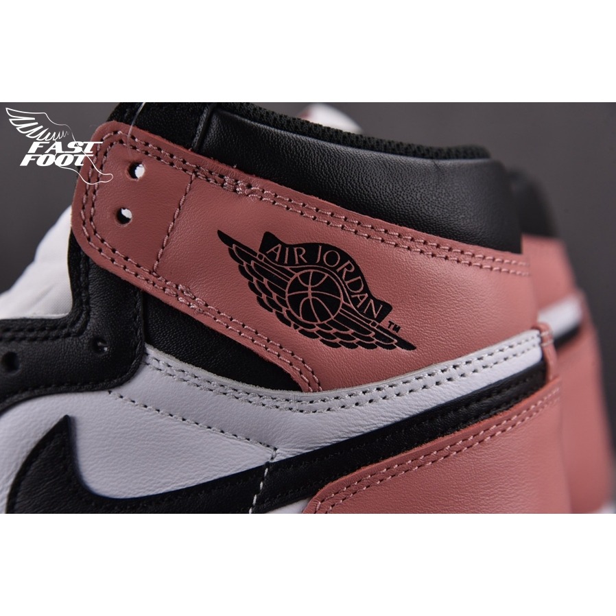 快腳🔎 Air Jordan 1 黑粉 粉色 經典 籃球鞋 男鞋 861428-101-細節圖7