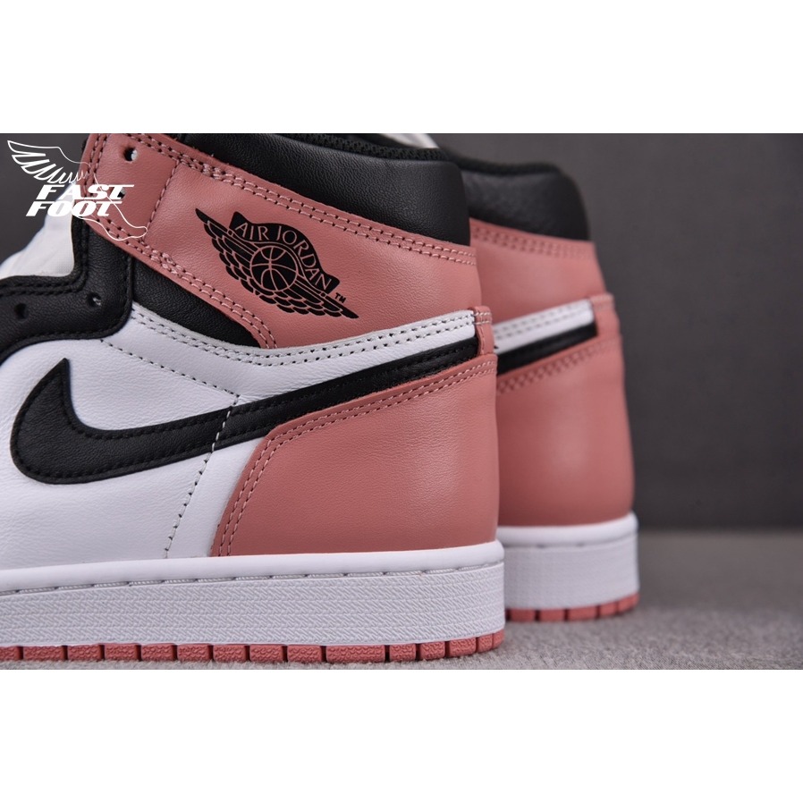快腳🔎 Air Jordan 1 黑粉 粉色 經典 籃球鞋 男鞋 861428-101-細節圖8