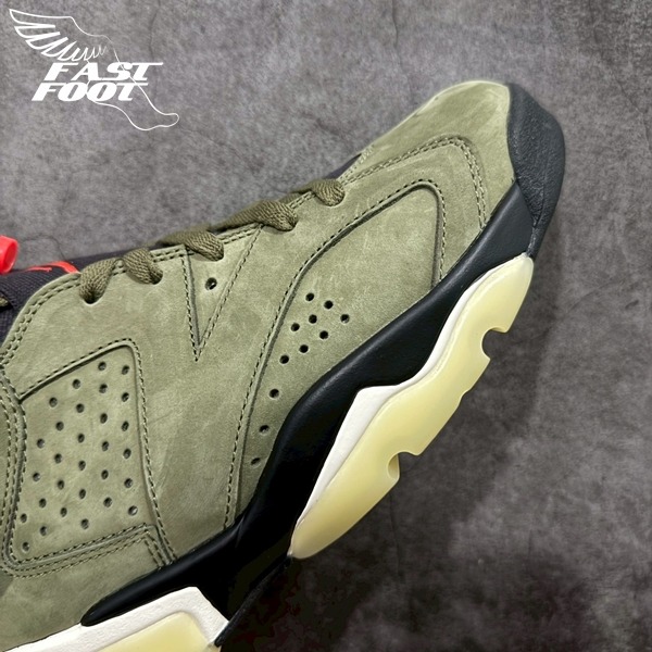 快腳🔎 Travis Scott x AIR Jordan 6 Retro 聯名 軍綠 CN1084-200-細節圖5