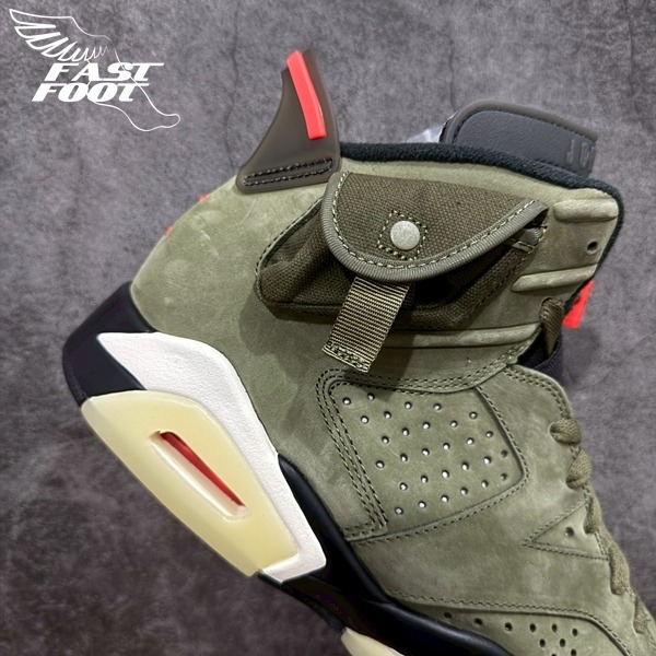 快腳🔎 Travis Scott x AIR Jordan 6 Retro 聯名 軍綠 CN1084-200-細節圖6