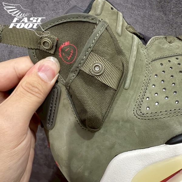 快腳🔎 Travis Scott x AIR Jordan 6 Retro 聯名 軍綠 CN1084-200-細節圖7