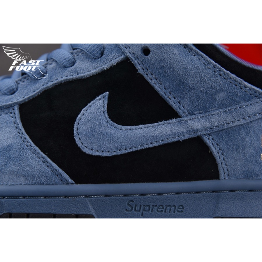 快腳🔎 Supreme x Nike SB Dunk Low 94 海洋藍黑 超級聯名 HQ8487-400-細節圖6