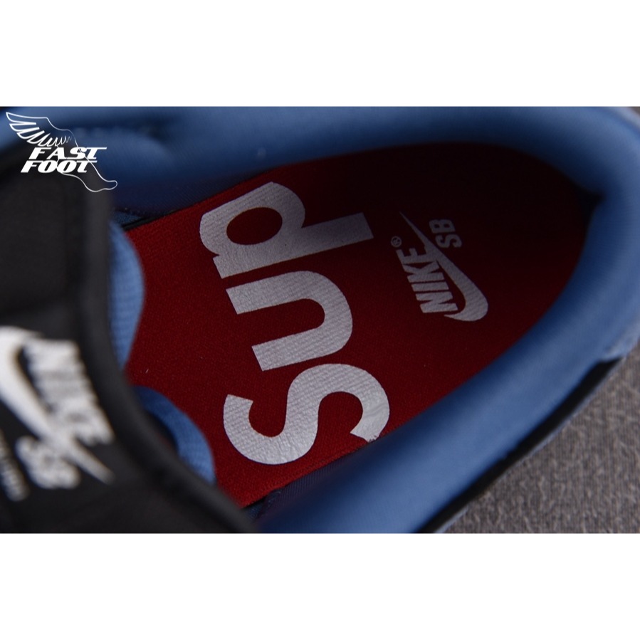快腳🔎 Supreme x Nike SB Dunk Low 94 海洋藍黑 超級聯名 HQ8487-400-細節圖7