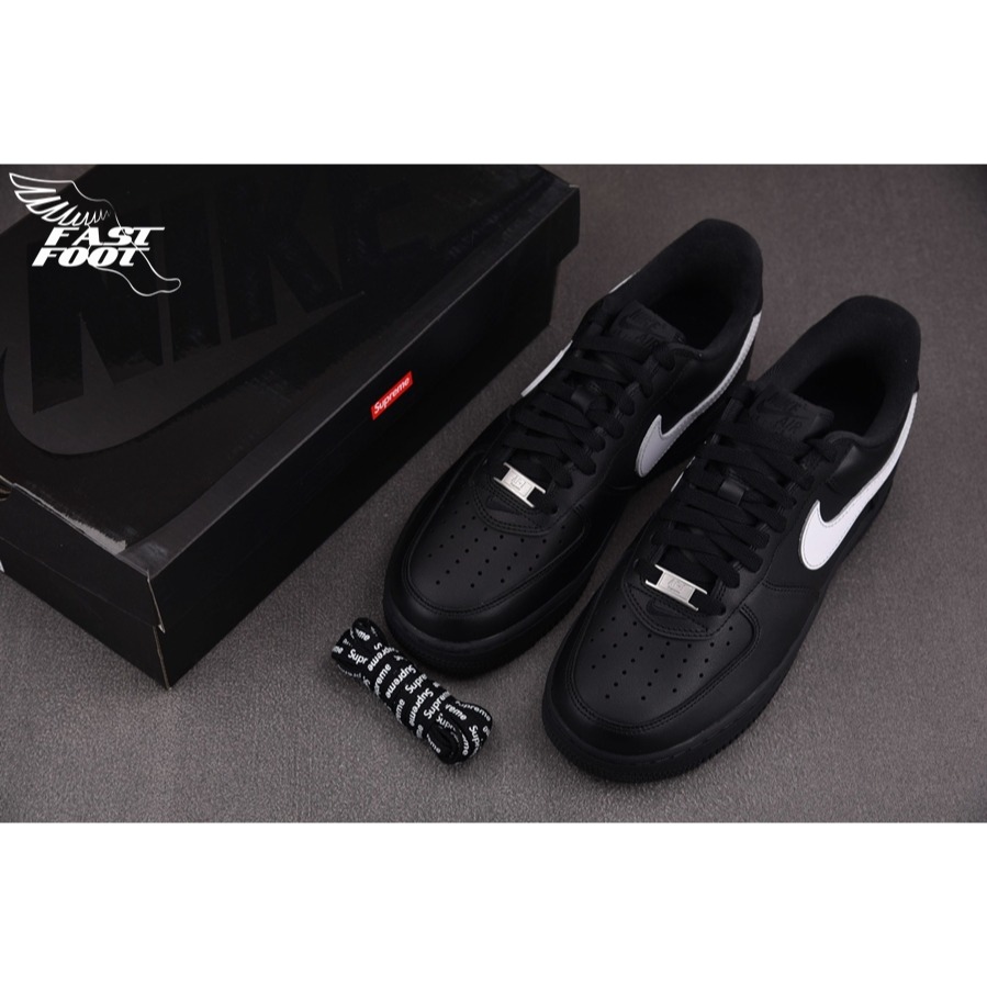 快腳🔎 Supreme x Nike Air Force 1 Low Black 聯名款 黑 CU9225-002-細節圖3